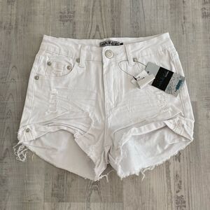 White jean shorts 